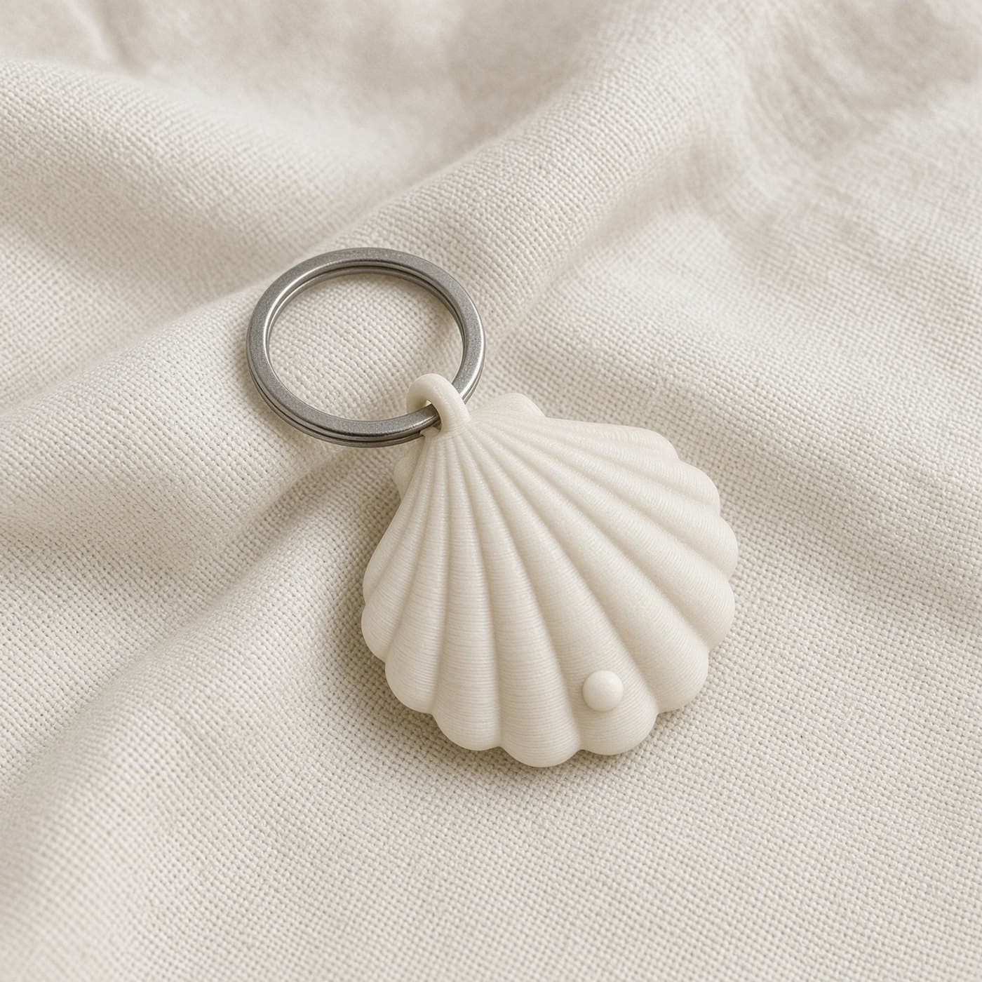 Scallop Shell Keychain