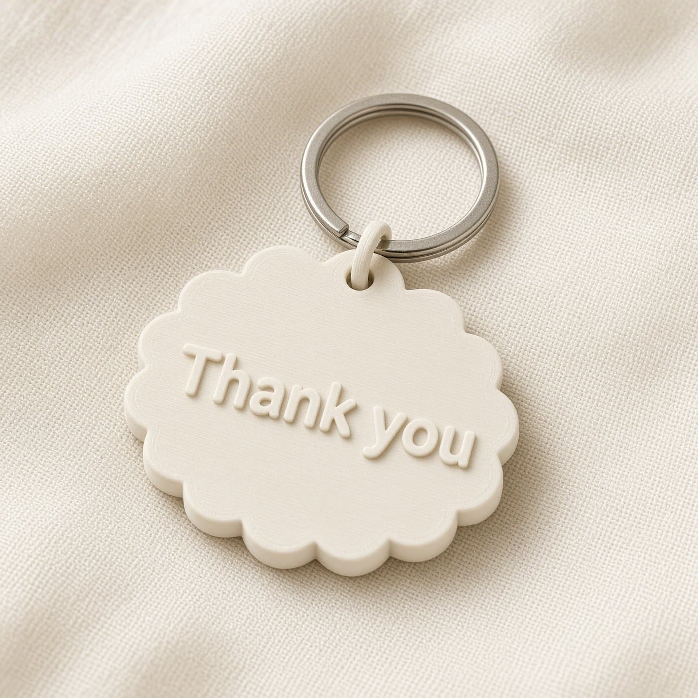 "Thank You" Favor Tag Keychain