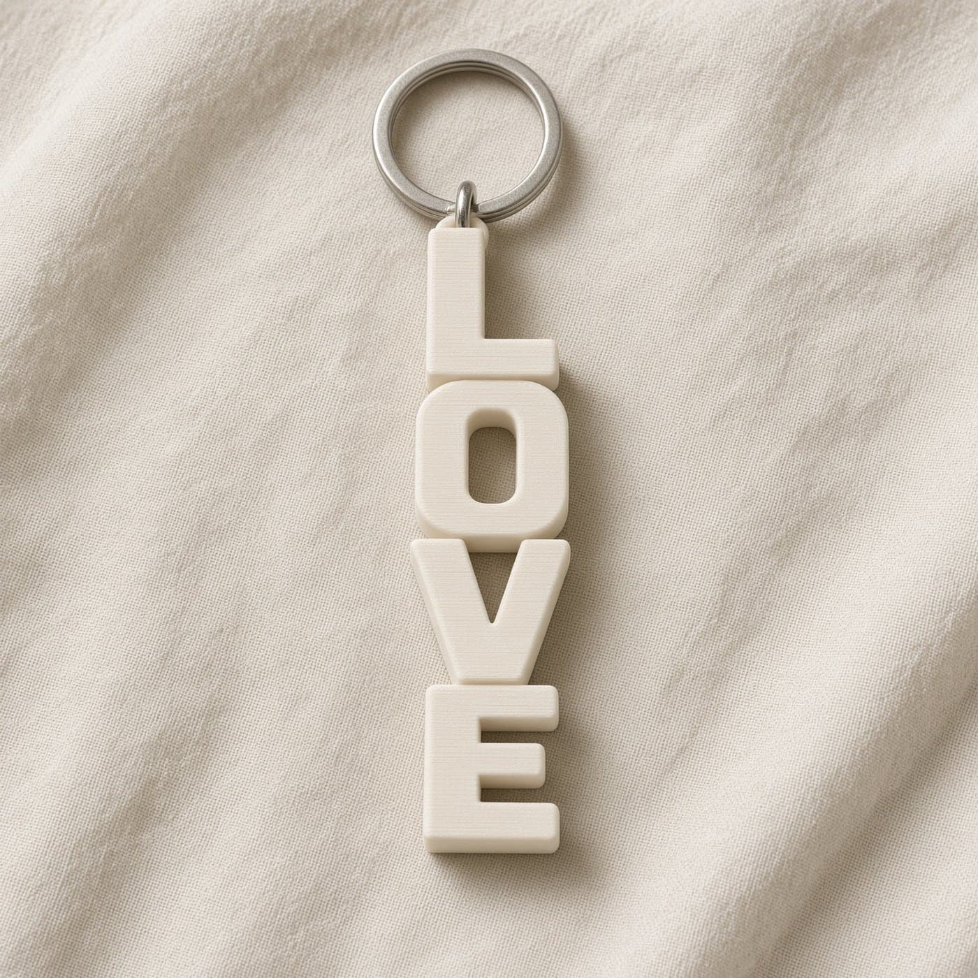 Vertical "LOVE" Keychain