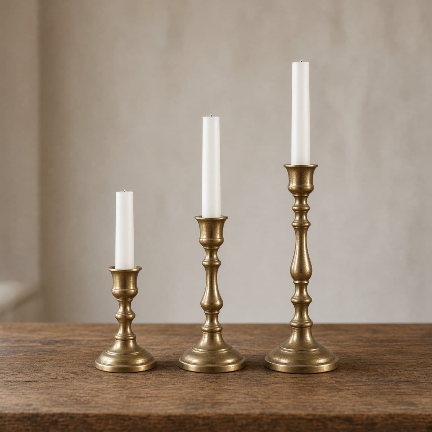 Vintage Brass Gold Candle Holders